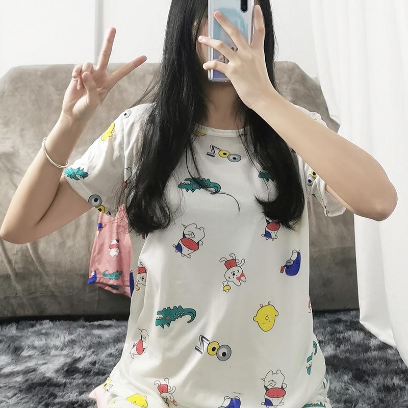 Women's Pajama Set Pajamas Short Sleeve Top Shorts 2pcs/set