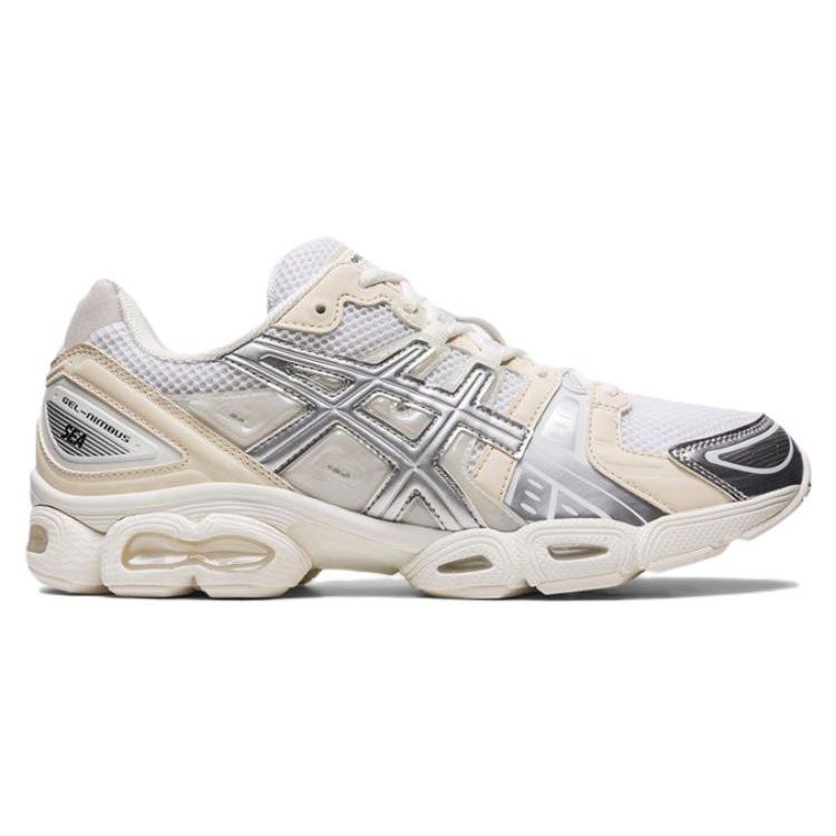 WIND AND SEA X ASICS Gel Nimbus 9 White Silver Unisex Sneakers Pure-Silver 1201A801-100
