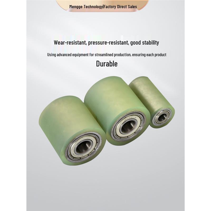 Полиуретановый и резиновый ролик - Прочный, без привода, с двойным подшипником, износостойкий, доступен силиконовый