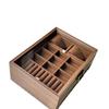 Multi-Position Open Window Watch and Jewelry Display Box with Walnut Wood Grain