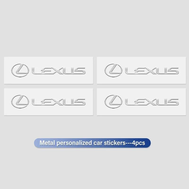 

4pcs Metal Car 3D Emblem Trunk Personalized Sticker Badge Decal For Lexus GX470 LS400 LX470 LX570 RC350 UX250h ES350 RX450h