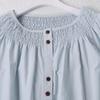 Japanese-Inspired Artistic Pleated Long Sleeve Women's Shirt - Spring Collection