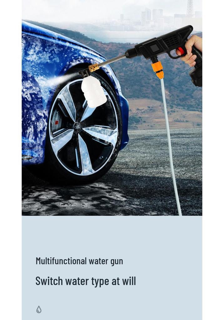 Portable Wireless High-Pressure Car Washer with Lithium Battery for Multifunctional Cleaning and Watering