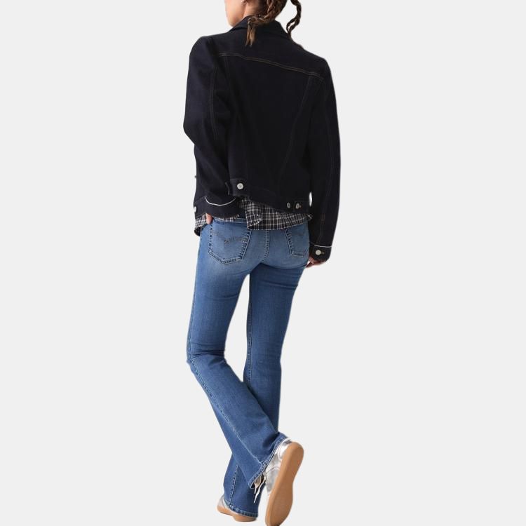 Levis Casual Comfortable Slim Fit Single Breasted Long Sleeve Denim Jacket Women Jackets Dark-Blue 29945-0236