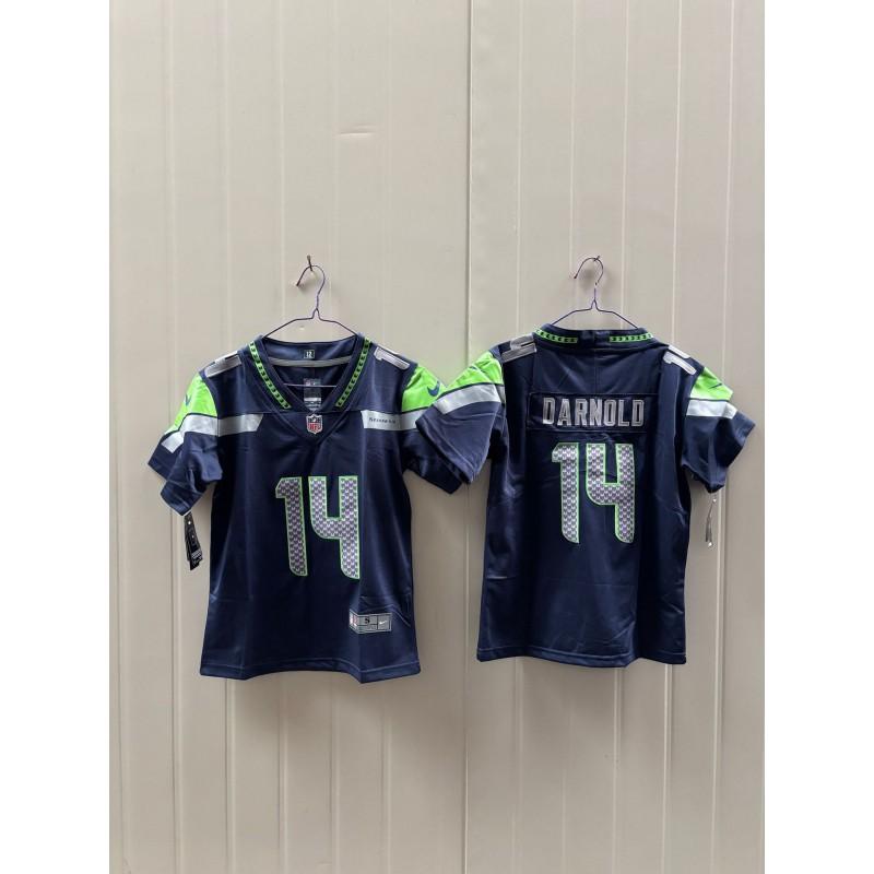 Kids Seattle Seahawks Fan Apparel Cotton Blend Embroidered Team Jersey Rugby Sports Fans