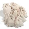10Pcs Natural Linen Burlap Bags Jute Gift Bag Drawstring Gift Bags Ornament Pouch Cosmetic Washing Storage Candy Party Bag