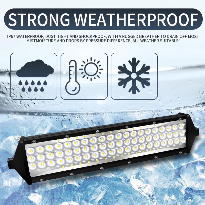 12inch 134LED 402W 5 rows LED Work Light Bar Spotlight Flood 12V 24V Offroad LED Light Bar For Truck Offroad 4X4 4WD Car SUV ATV