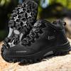 Fashion Autumn Winter Men's Hiking Shoes High Top Leather Thick Warm Insulation Anti Slip Wear-resistant Men's Shoes for Outdoor Hiking