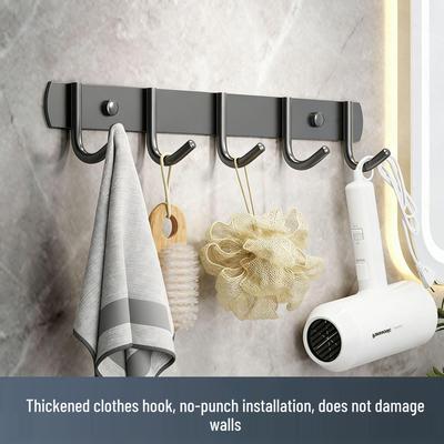 Punch-Free Adhesive Wall Hook for Clothes and Towels