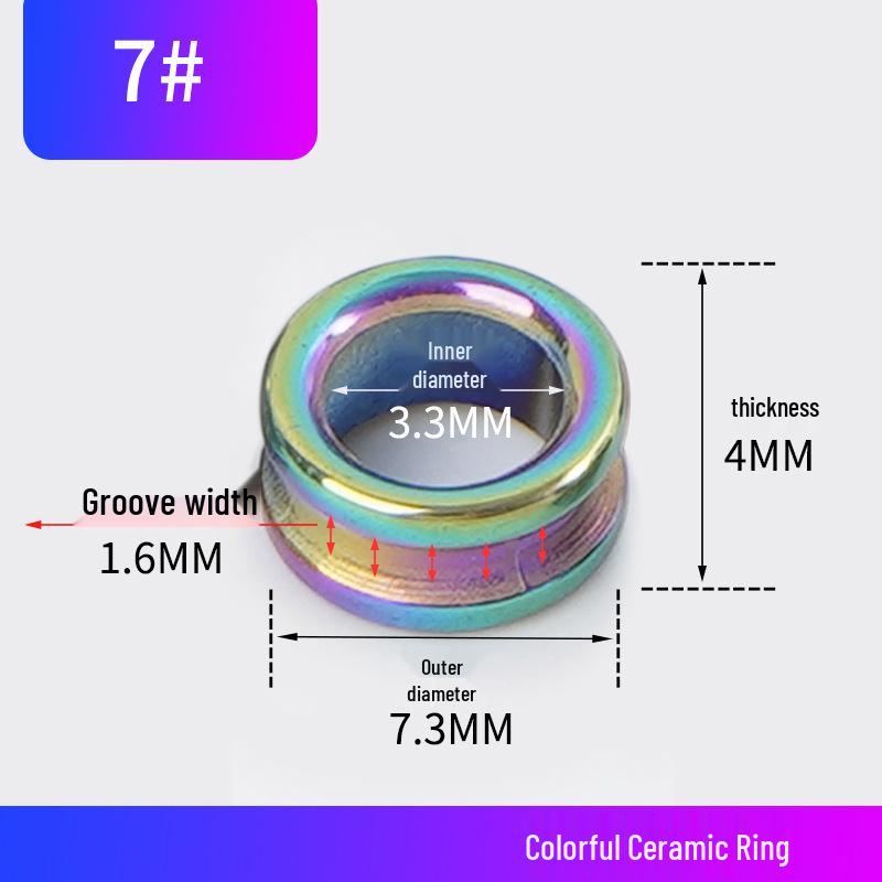 U-Shaped Ceramic Guide Ring for Fishing Rod Modification and Repair, with Groove and Tying Ring, DIY Parts.