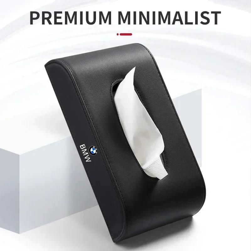 Car Leather Tissue Box For BMW 13 5 Series F20 F21 F22 E87 E88 E90 E60 G30 E84 F10 F30 M X1 X3 X4 GT Auto Interior Accessories