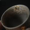Handmade Sprinkle Gold Coarse Teacup Retro Rust Glazed Master Cup Cup Saucer Set Tasting Tea Bowl with Cushion Kung Fu Teaset