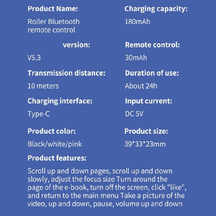 Small Wireless Controller Fast Page Turning Responsive Touch Travel Reading Accessory Upgrades for Electronic Books