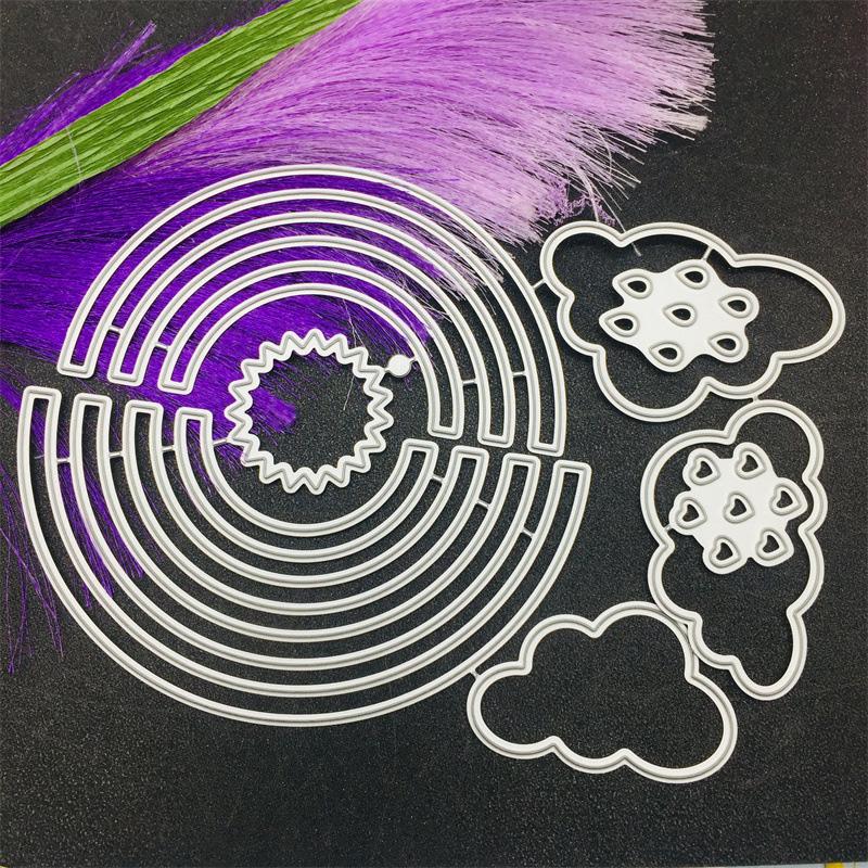 

Красивые радуги и облака, металлический трафарет, тиснение, вырубные штампы для Diy, скрапбукинг, тиснение бумажных карт, ремесленный декор