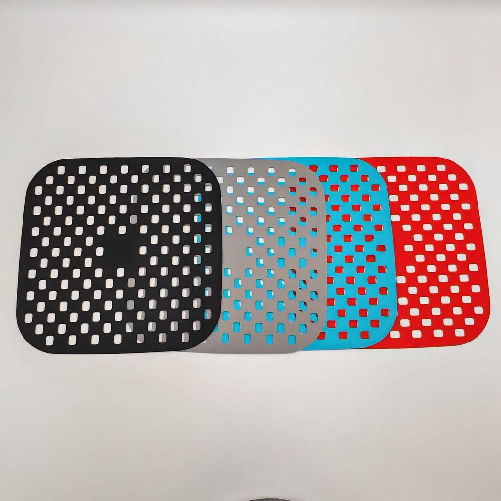Tappetino da Forno in Silicone per Friggitrice ad Aria - Teglia Quadrata e Rotonda per Alimenti
