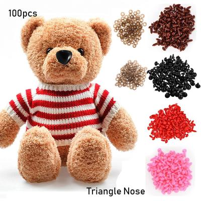 100pcs Craft DIY Tool Bear Buttons Triangle Nose Safety Parts Doll Noses Dolls Accessories