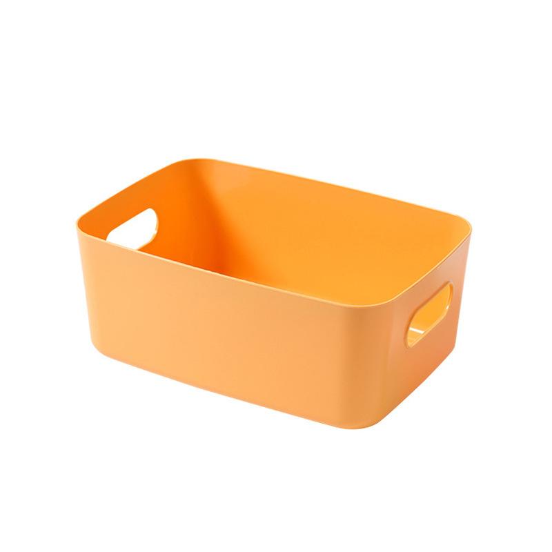 5pcs Plastic Storage Basket Desktop Organizer Bin with Handles for Cosmetics Toiletries Kitchen Snacks Sundries