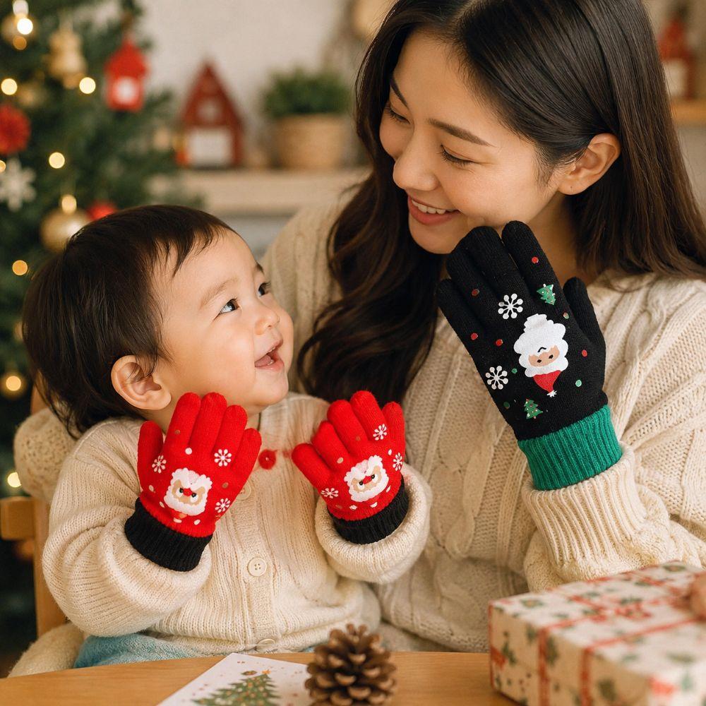 Touchable Screen Touchscreen Gloves Knitted Winter Gloves Festive Cartoon Gloves  Christmas Gift