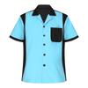 Men's Clothing Rockabilly Style Shirts Short Sleeve Fifties Bowling Casual Button-Down Shirts