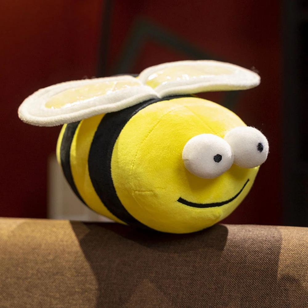 25cmCute Big Eyes Seven Stars Ladybug Plush Toy Doll Small Bee Doll Insect Living Room TV Cabinet Decoration Soft Stuffed Gifts