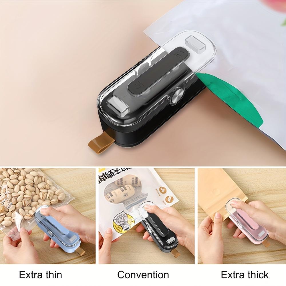Mini Bag Sealer, Upgrade 2 in 1 Heat Seal & Cutter with Lanyard, Portable Handheld for Plastic Bags Snacks Food Storage & Snacks Freshness