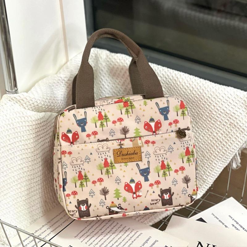 New waterproof, oil-proof and thermal insulation portable lunch box bag, commuter lunch bag, bento bag, mommy bag, student bowl bag.