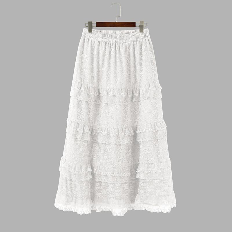 ZANZEA Women Summer Fashion Patchwork Lace Long Skirts