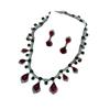 Heavy Industry Necklace Earrings Set Winter Women'S High Sense Water Drop Zircon Jewelry Light Luxury