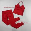 TK Sports Fitness Set: Back-Beauty Halter Tank & Longline Strappy Yoga Wear