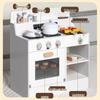 Wooden Toddler BBQ Grill and Kitchen Play Set - Pretend Cooking Toy