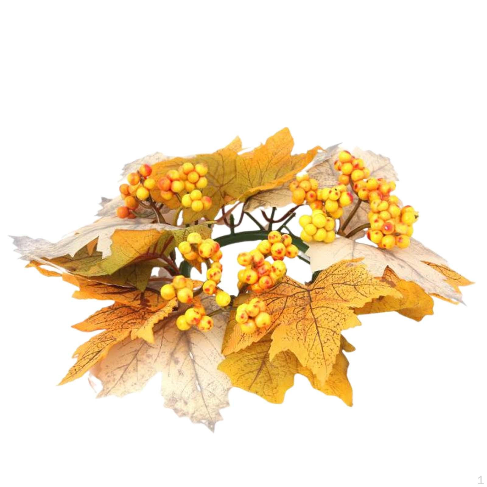 

Autumn Table Decoration with Maple Leaves Light Color