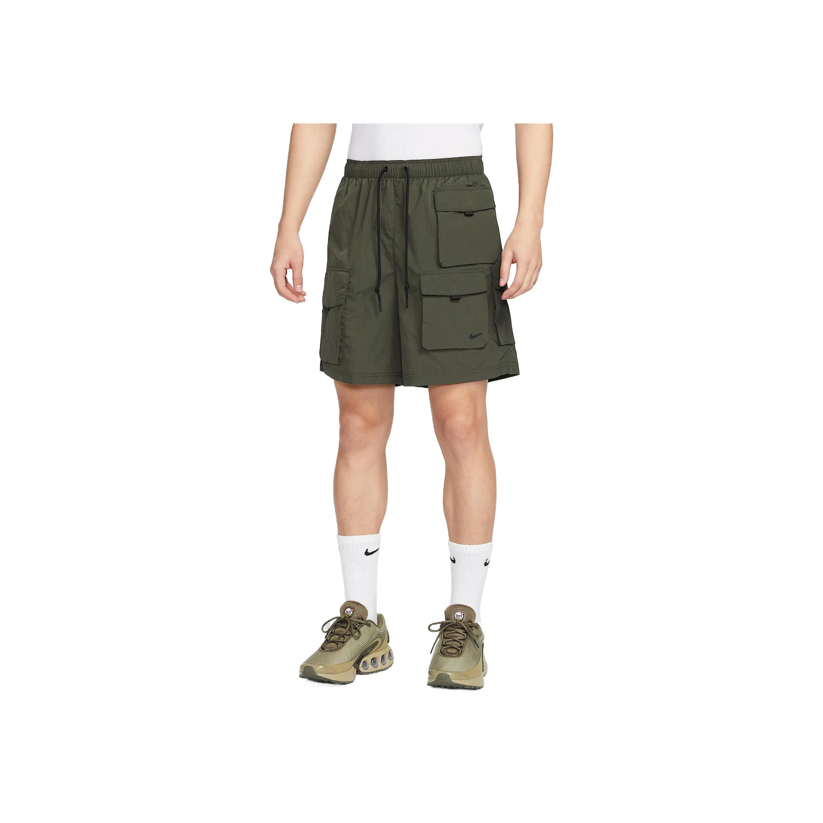 Nike Tech Comfortable Fashion Casual Versatile Cargo Shorts Men shorts Redwood-Green HJ0678355 XL