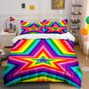 Radiant Rainbow Starburst. Bedding Sets Duvet Covers Pillowcases(1* Duvet Cover 2* Pillowcases Without Duvet Insert)