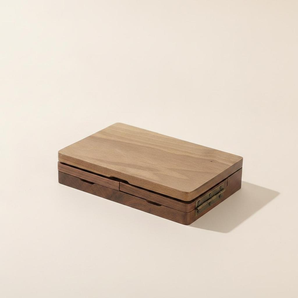 Paint Box with Mixing Tray Portable Wooden Compact Palette for