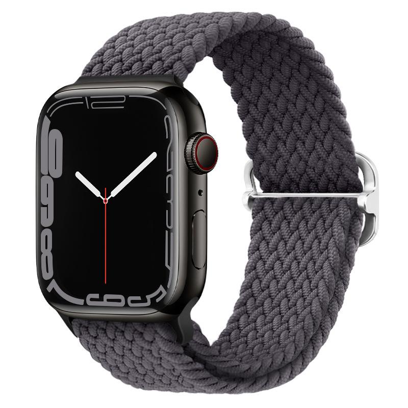 Elastic Woven Nylon Band F Smart Apple Watch Band 40 41 44 45MM Iwatch SE8 7 5 6 , Alloy Buckle Sport Soft Breathable Accessories Strap Blet Bracelet