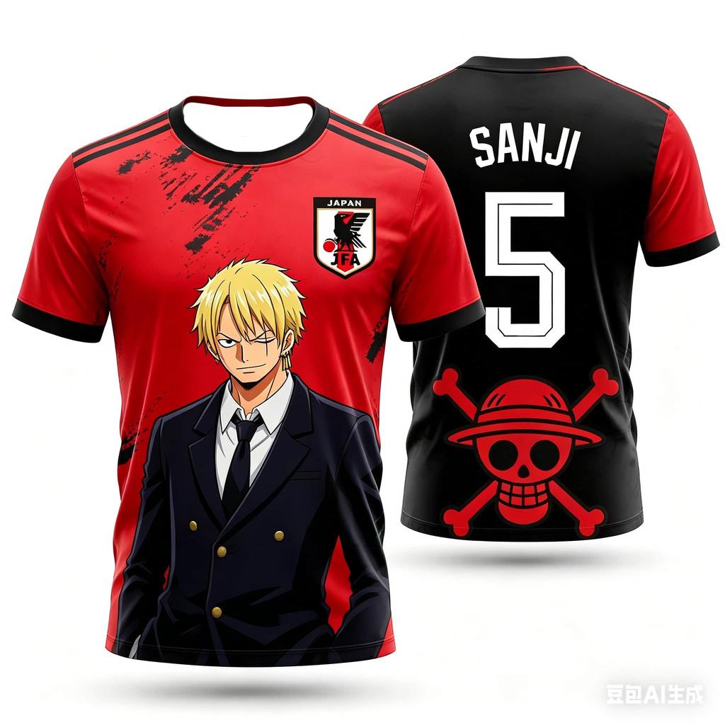 Kinder Einteiler Luffy ACE Name Japan Anime Fußballtrikot Jungen Mädchen Schnelltrocknend Atmungsaktiv Kurzarm Sport Streetwear Oberteile