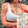 Nuevas Pegatinas Temporales de Tatuaje con Estampado en Caliente de Henna Transfronterizas para Mano, Pie y Brazo