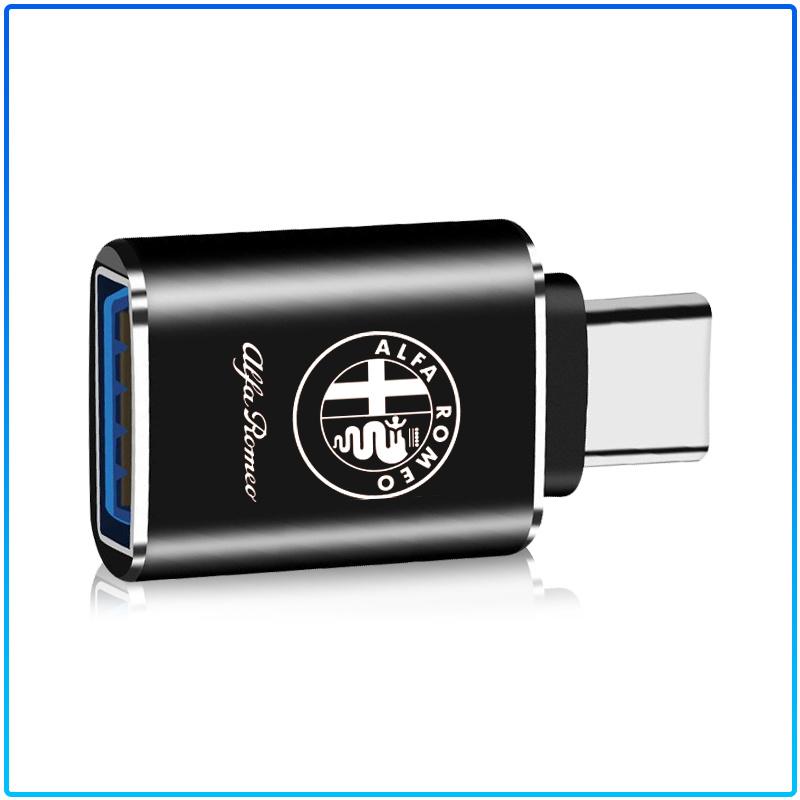 Car Usb Type C Cable Converter Charging Adapter Car Accessories For Alfa Romeo 147 159 156 Giulietta Giulia Mito Spider Alpha Nheadrest