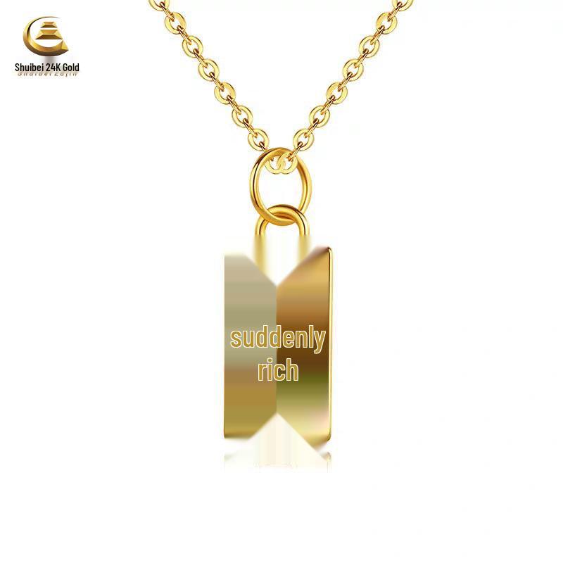 Rose Flower Crown Pure Gold 999 Pendant Set for Women - Qixi Valentine's Day Gift