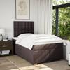 Box Spring Bed with Mattress Dark Brown 120 X 200 Cm Fabric