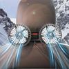 Car Seat Back Cooling Fan Dual Head Fan Rotation Auto Headrest Ventilation Fan Neck Cooler Car Interior