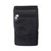 Portable 3-Compartment Layered Storage Bag Outdoor Phone Waist Pack 6.3-Inch Casual Nylon Durable Belt Bag