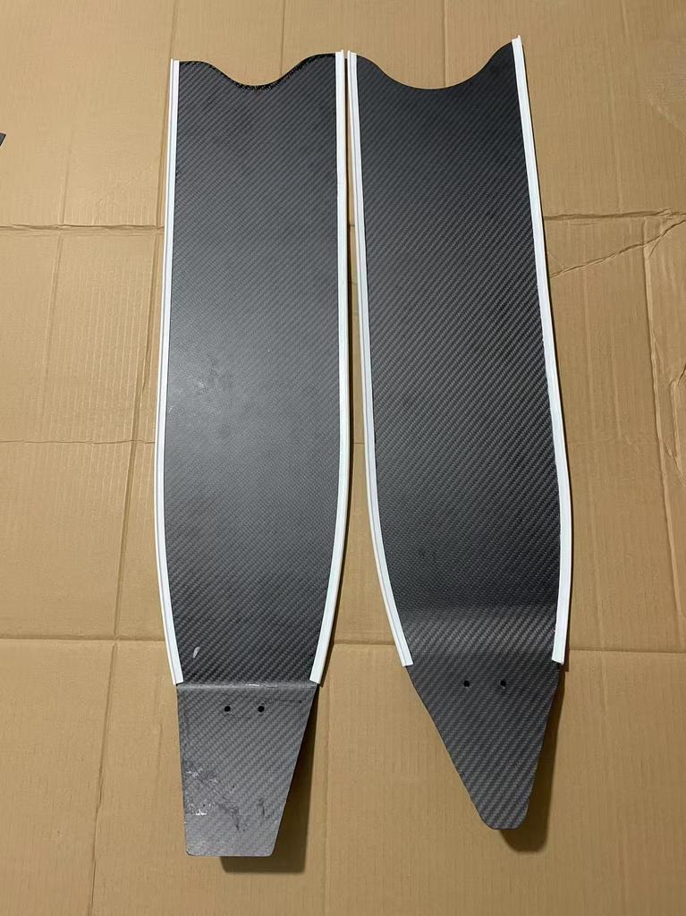 Custom Design Pure Carbon Long Swimming Fin Carbon Fiber Blades Free Diving Blades with Carbon Fiber Fins