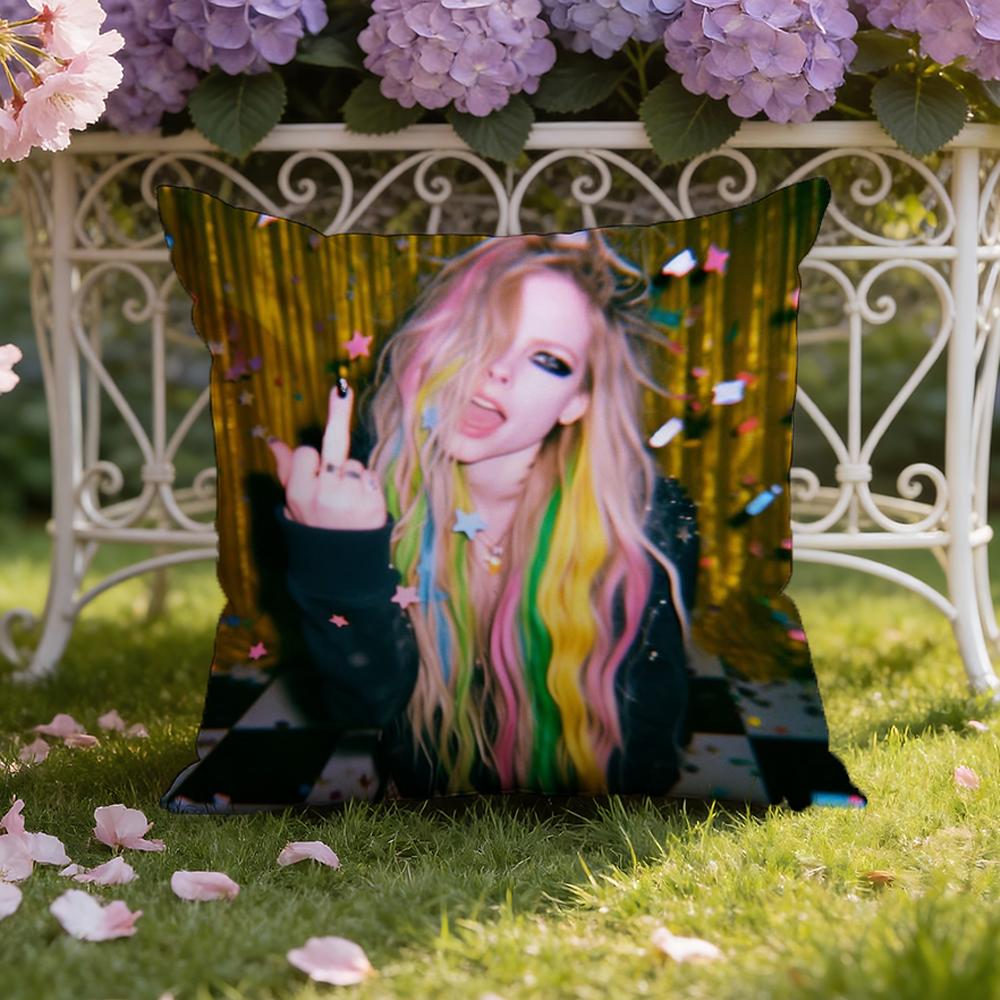 A-Avril R-Ramona Lavigne Cushion Cover Home & Car Dual-Scene Pillow Cover: Reversible for Premium Comfort