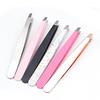 Stainless Steel Slanted Flat Head Eyebrow Tweezers for Multi-functional Hair Removal