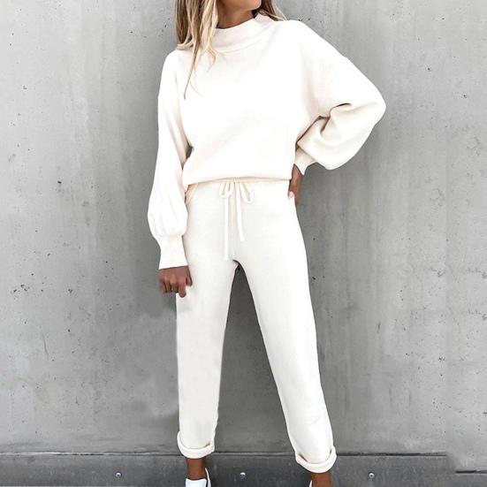 Liqiangang Tasca manica lunga Donna Outfit Due Pezzi Set Mezza Maglia Alto  Felpa Pantaloni Set Streetwear acquista in modo economico — spedizione  gratuita, recensioni reali con foto — Joom