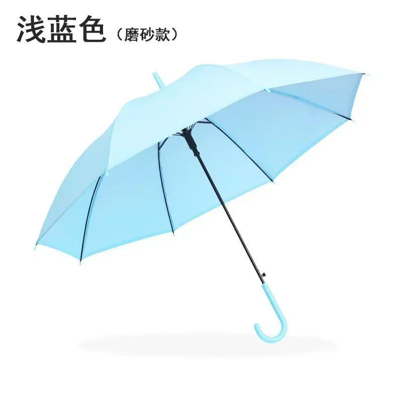 Automatic Transparent Umbrella for StudentsChildren Long Handle Straight Rod Environmentally Friendly Transparent Umbrella