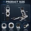 KEBIDU ABS Metal Fidget Spinner Desk Phone Holder Creative Foldable Stand Anti-Stress Adjustable Mobile Mount with Portable Keychain Hook