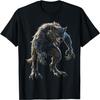 Werewolf Mythical Motif Fantasy Illustration Werewolf T-Shirt(1)