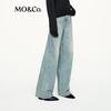 MO&Co. Women's Fall 2025 Rhinestone Loose Straight Jeans